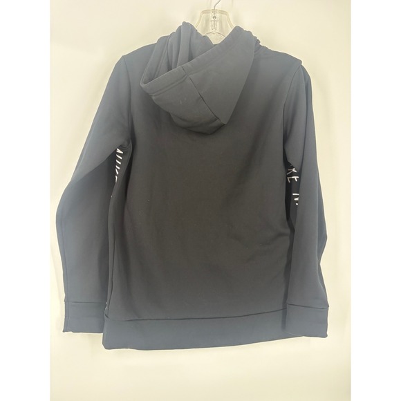Nike Dri-Fit Mens Black Hoodie Athletic Logo Tape Sleeve Size M - Picture 2 of 7